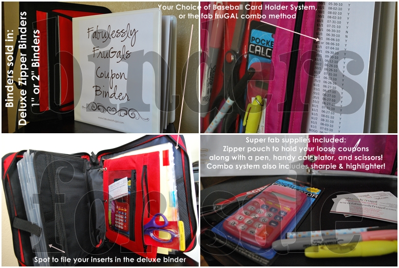 Zippered coupon binders for sale