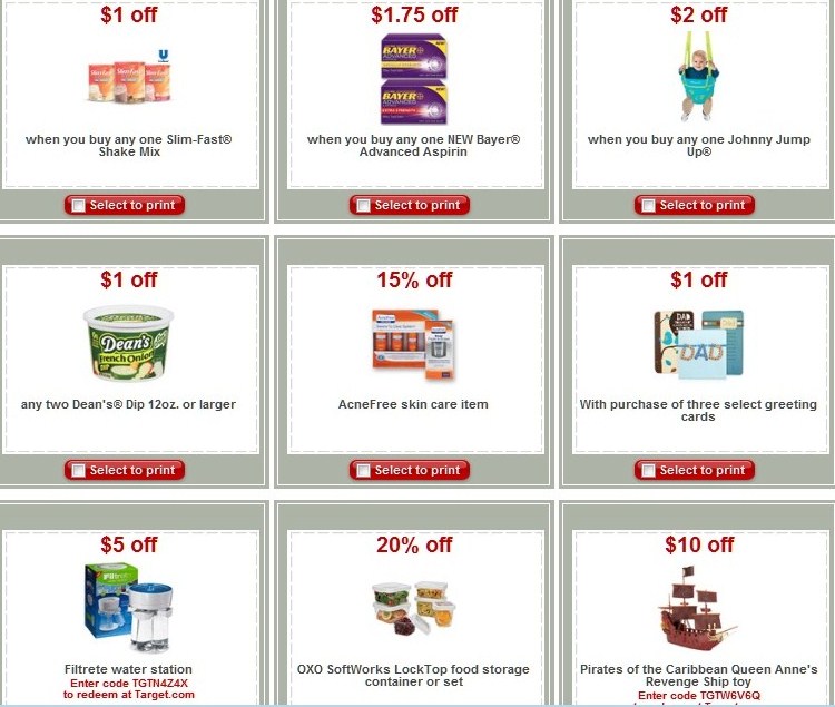 target coupons june 2011. The Target coupon is at top in