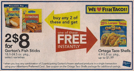 gortons ortega albertsons deal