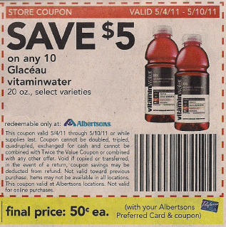 Vitamin water coupons printable