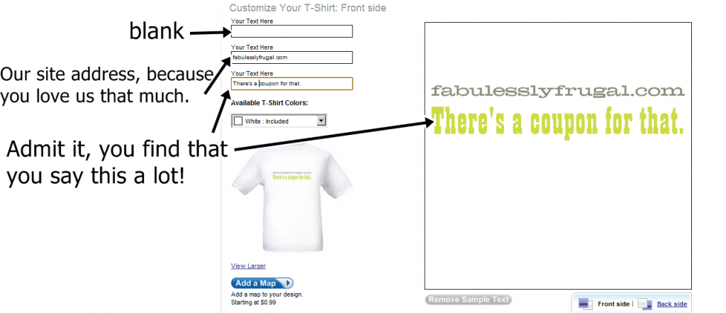 building the vista print tshirt