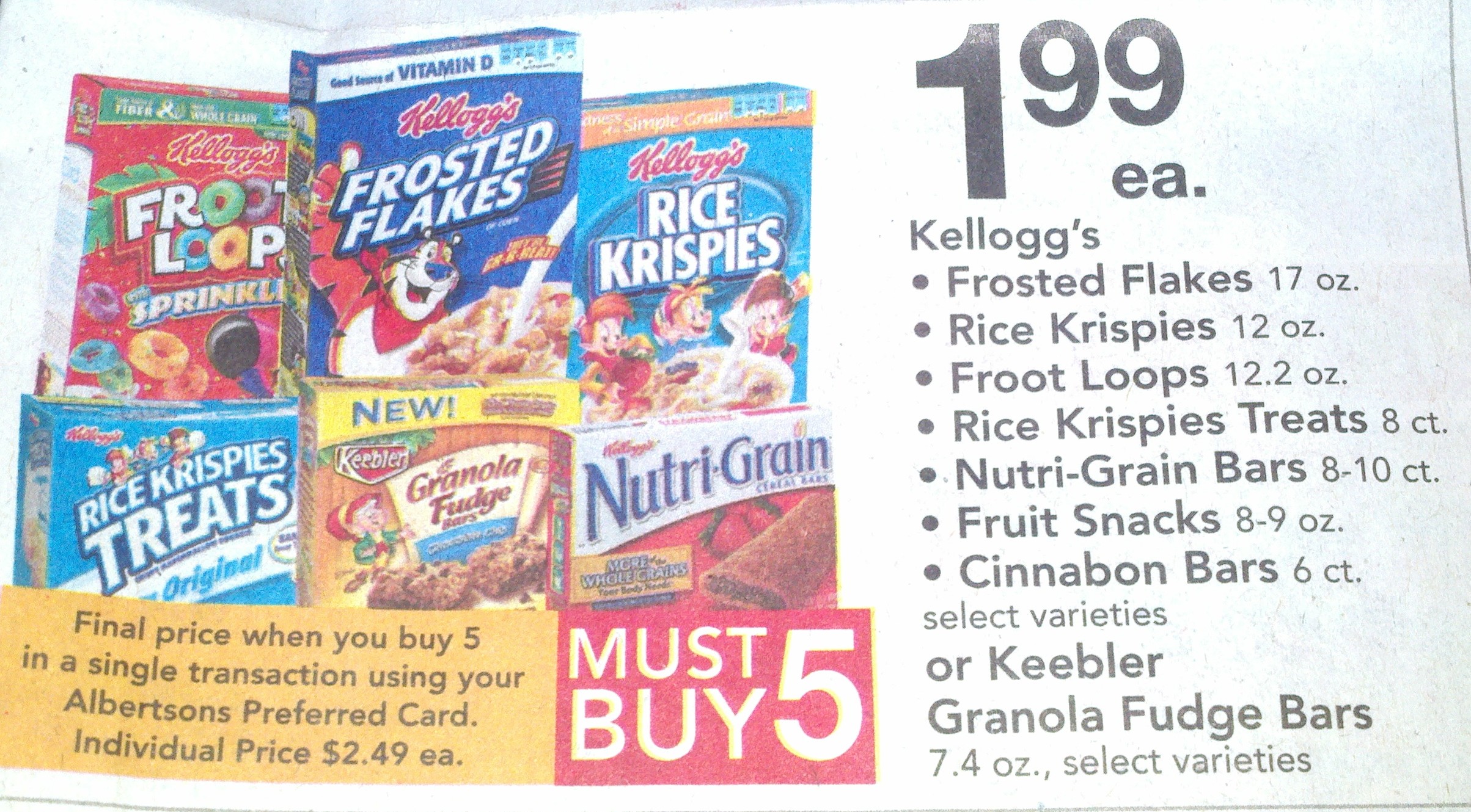 kellogg's promo albertsons