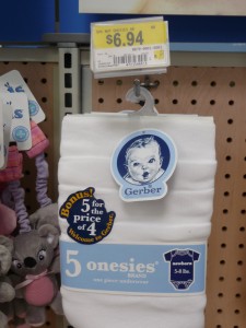 Gerber Onsies, 5 pack
