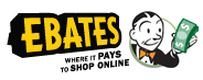 ebates logo with man and money