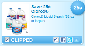 Clorox bleach coupon