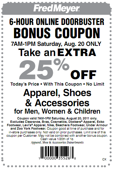 Fred meyer discount coupon