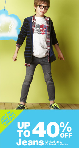 gap up to 40 off kid jeans