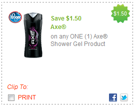redplum axe shower gel coupon