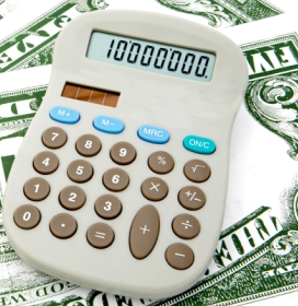 calculator and money