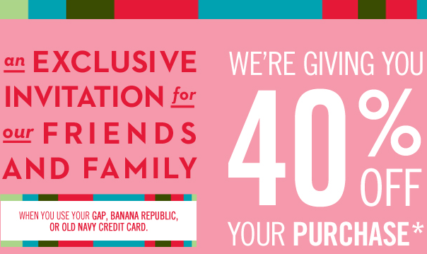gap family and friends coupon