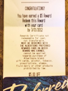 Albertsons receipt