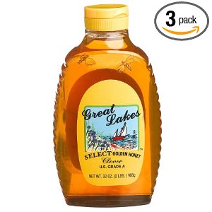 Great Lakes Select Honey, Clover, 32-Ounce Bottles (Pack of 3)