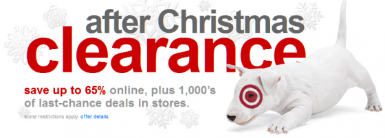 Target After Christmas Clearance