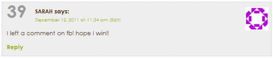 winner comment