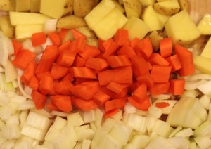chopped vegetables