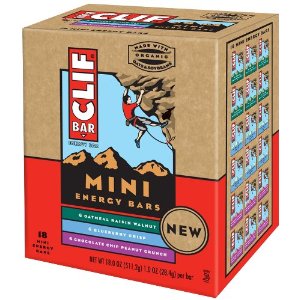 Clif Bar Mini Energy Bar, Variety Pack (6 Chocolate Chip Peanut Crunch, 6 Oatmeal Raisin Walnut, 6 Blueberry Crisp), 18 Count