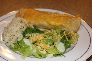 cafe rio style burrito and salad