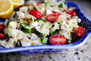 Pasta Salad with Tomatoes, Zucchini, and Feta recipe