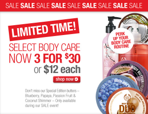 the body shop sale