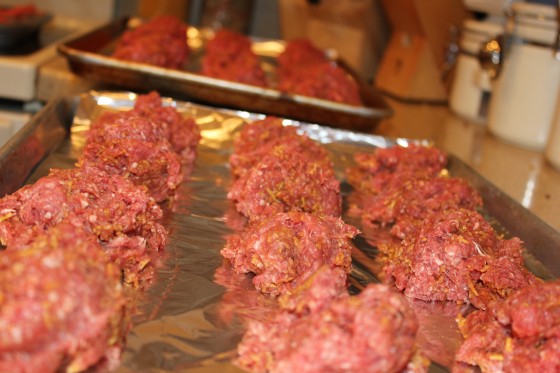 use tin foil to avoid a mess with meat balls