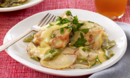 cheesy chicken and pots
