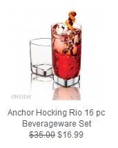 glass beverageware set