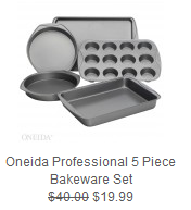 oneida 5 piece bakeware set