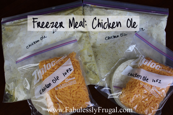 freezer meal chiken ole