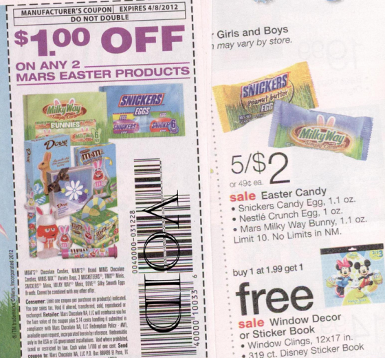 Mars easter candy printable coupon