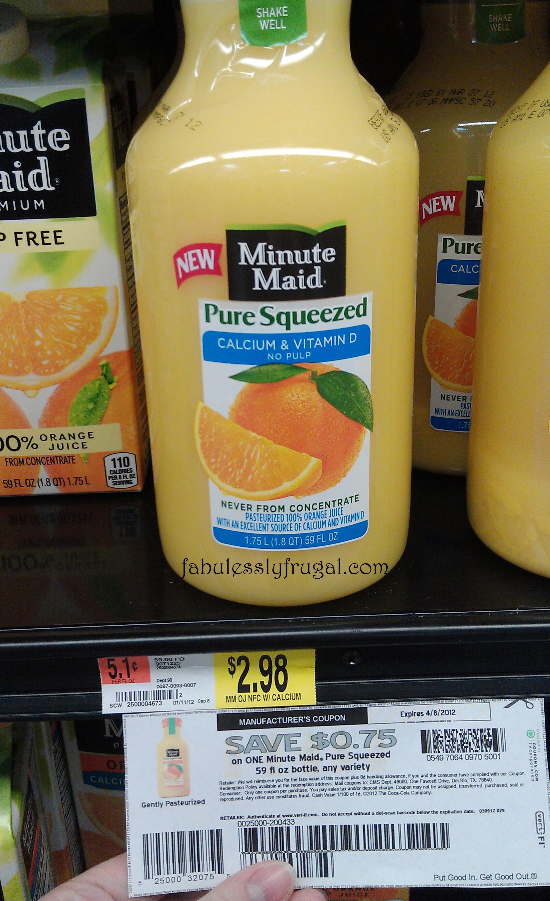 Coupon for minute maid orange juice printable