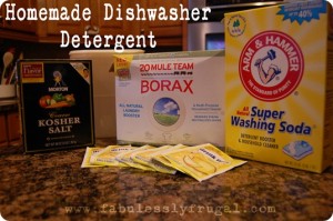 DIY homemade dishwwasher detergent recipe