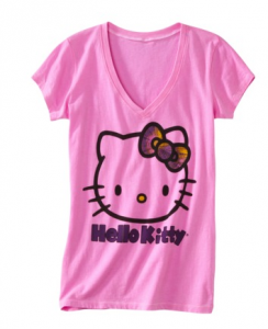 License Juniors Hello Kitty Graphic Tee - Neon Pink Target Daily Deal