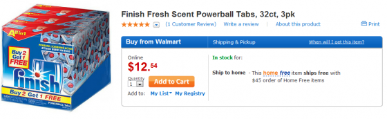 Finish at Walmart