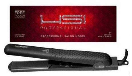 HSI 1 Inch CERAMIC TOURMALINE IONIC FLAT IRON HAIR STRAIGHTENER