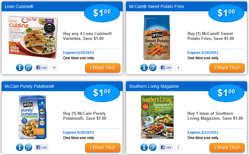 Saving Star Coupon Deals Lean Cuisine, McCain Sweet Potato Fries, McCain Purely Potatoes, Southern Living