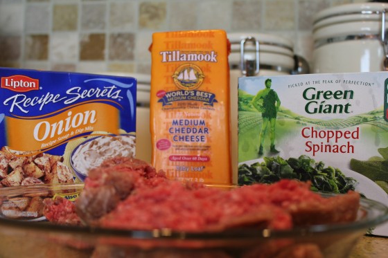 cheesy spinch burger ingredients