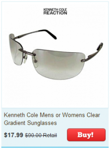 clear gradiant kenneth cole sunglasses