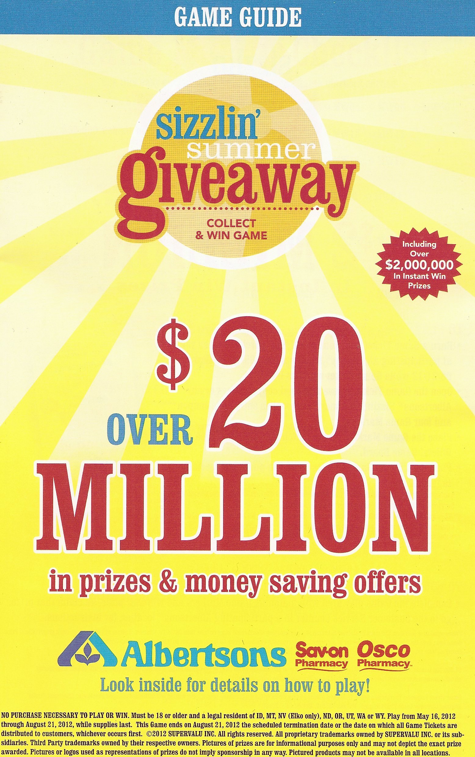 Albertsons Game Guide Coupon Booklet