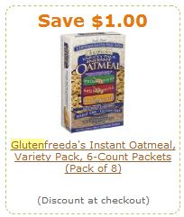 gluten free oatmeal coupon