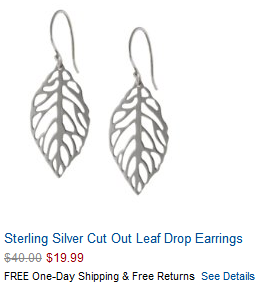 leaf drop earrings
