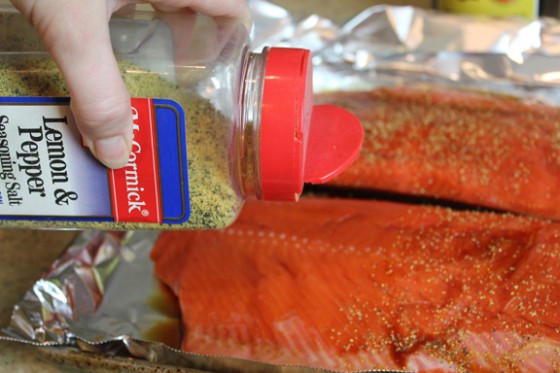 lemon pepper on salmon
