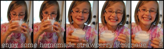 enjoy strawberry lemonade