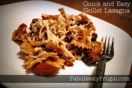 skillet lasagna recipe