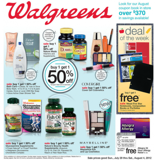 Walgreens Coupon Deals 7-29 to 8-4