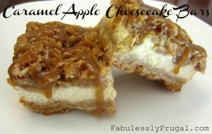 caramel apple cheesecake bars