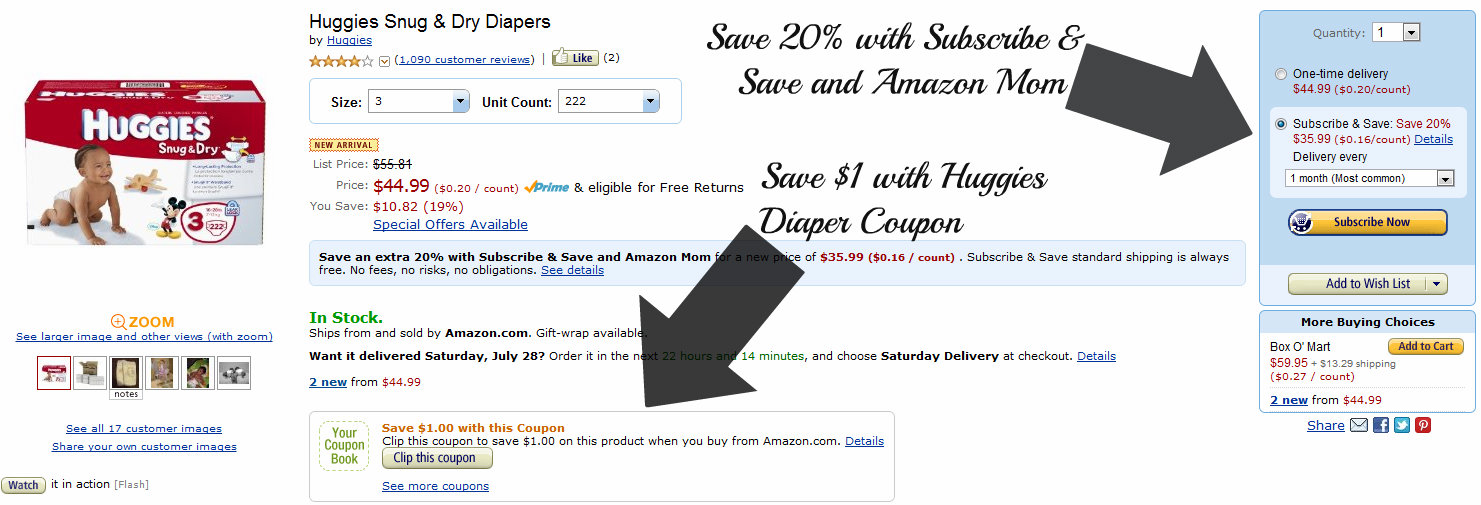 Amazon promotional codes for diapers Save 65% or more at Amazon. other Amazon coupons and deals also available for December