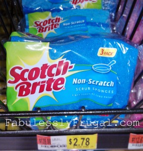 scotch-brite scrub sponge at walmart