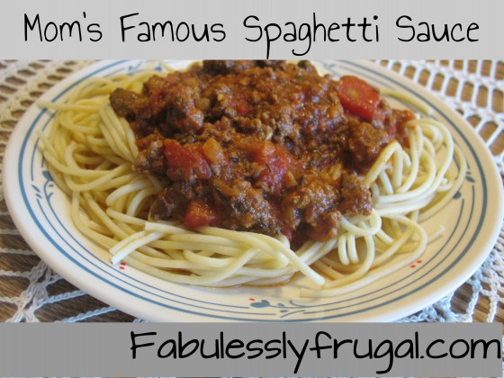 Mom's Famous Spaghetti Sauce