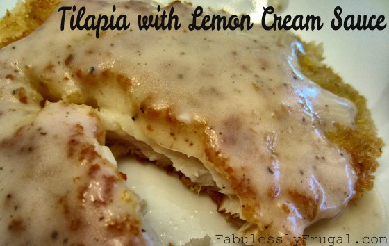 tilapia w lemon cream sauce