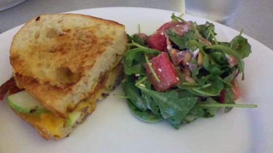 panini with salad